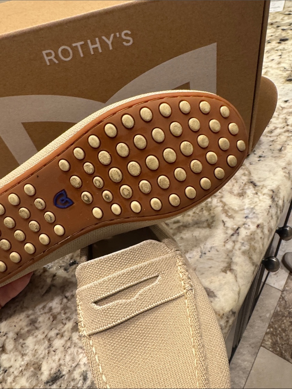 Rothy's women’s Beige Knit loafers - Picture 2 of 4